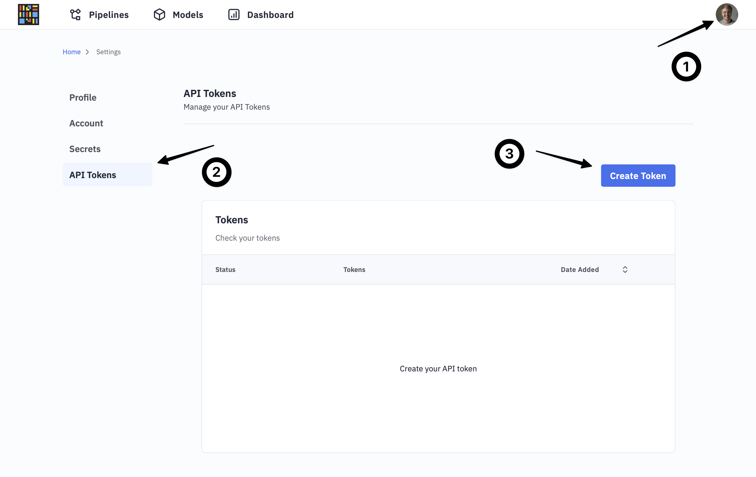 Create API Token